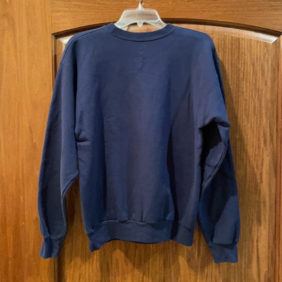 DISNEY PARKS WORLD Mickey Mouse Navy Red Christmas Crewneck Sweatshirt S - Picture 5 of 7